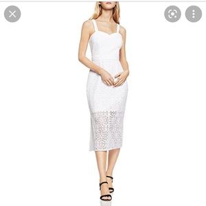 White midi BCBG dress